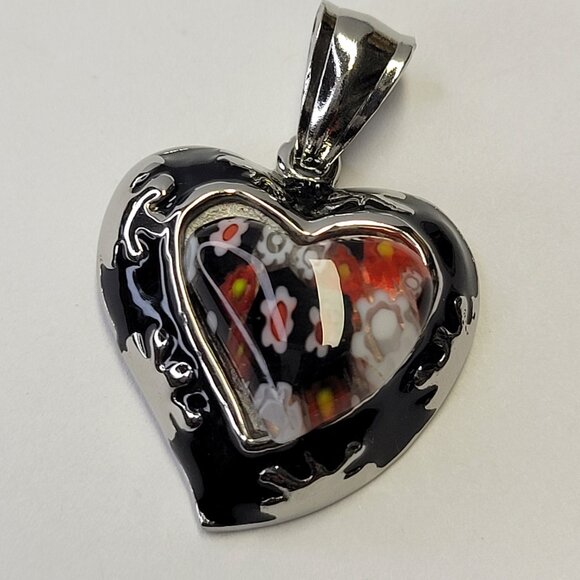 Heart Shaped Pendant in Stainless Steel - Picture 1 of 10